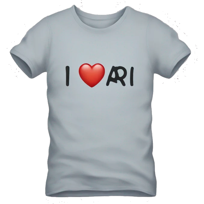 T-shirt with the inscription “I ❤️ mari” emoji