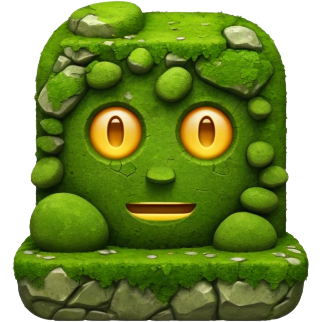 sculpture with moss emoji