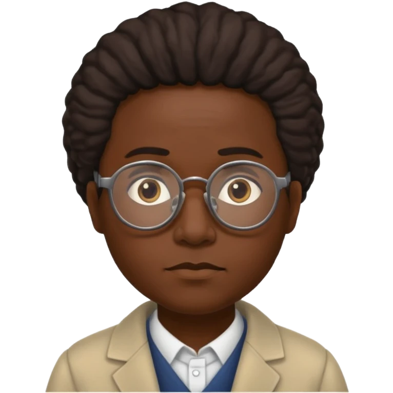 Create an emoji of an African wise cultural scholar that looks thoughtful, warm, and dignified emoji