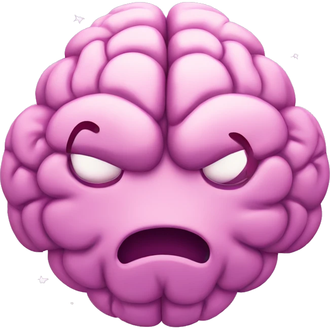 a brain surrounded by tiny hearts and sparkles emoji