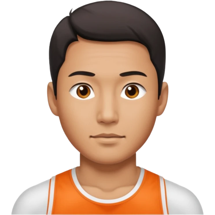 The Asian guy is into sports and is in great shape. emoji