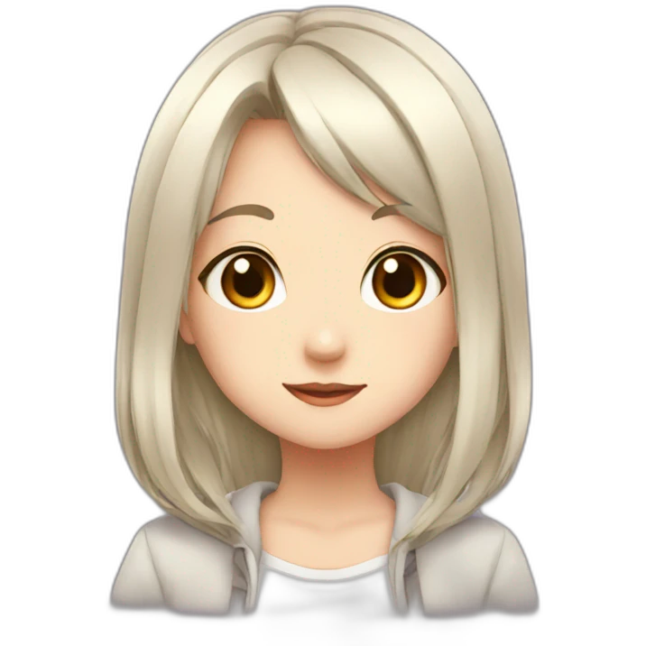 a cute anime girl emoji