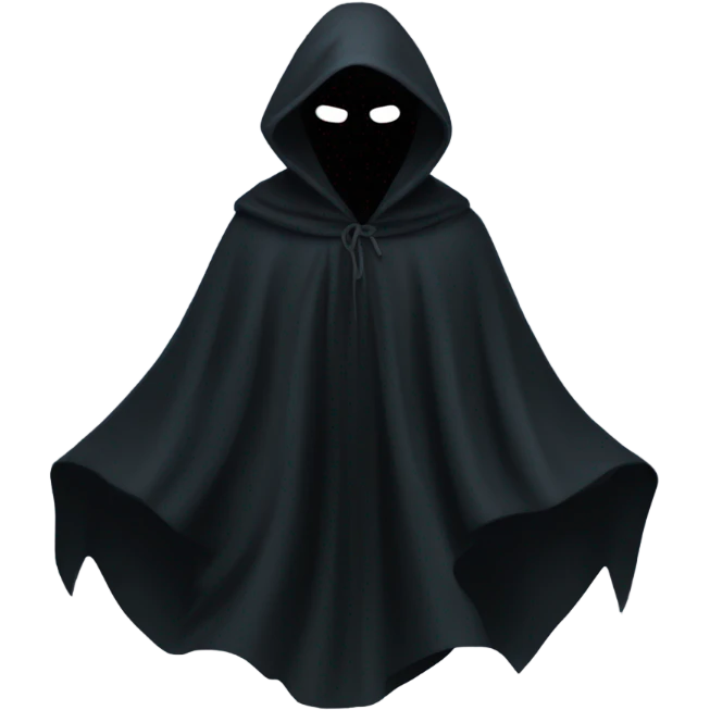 Hooded stranger emoji