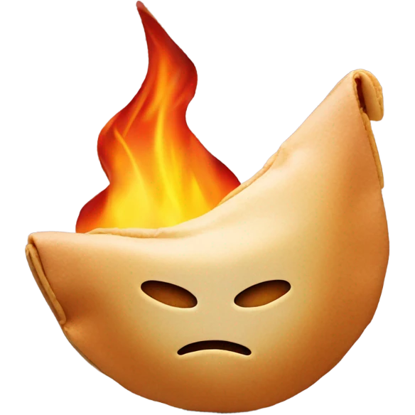 fortune cookie in fire emoji