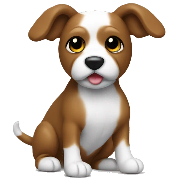little dog toy-puddle brown emoji