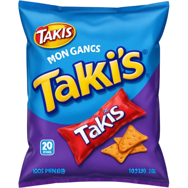 takis blue chips bag
 emoji