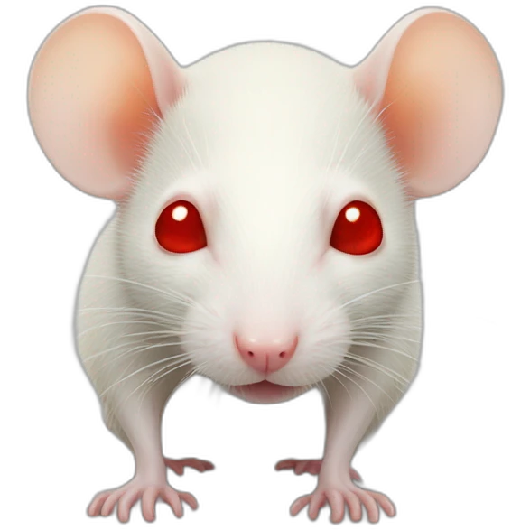 Albinos rat with red eyes emoji