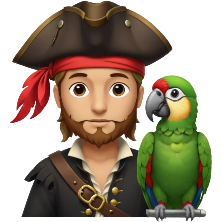 pirate and parrot emoji
