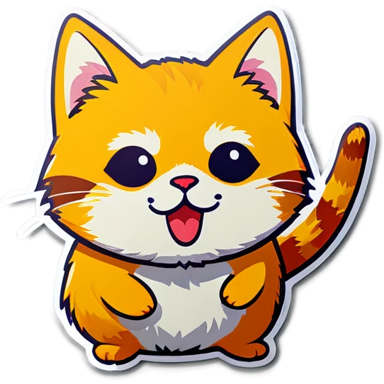 Кот с мороженым emoji