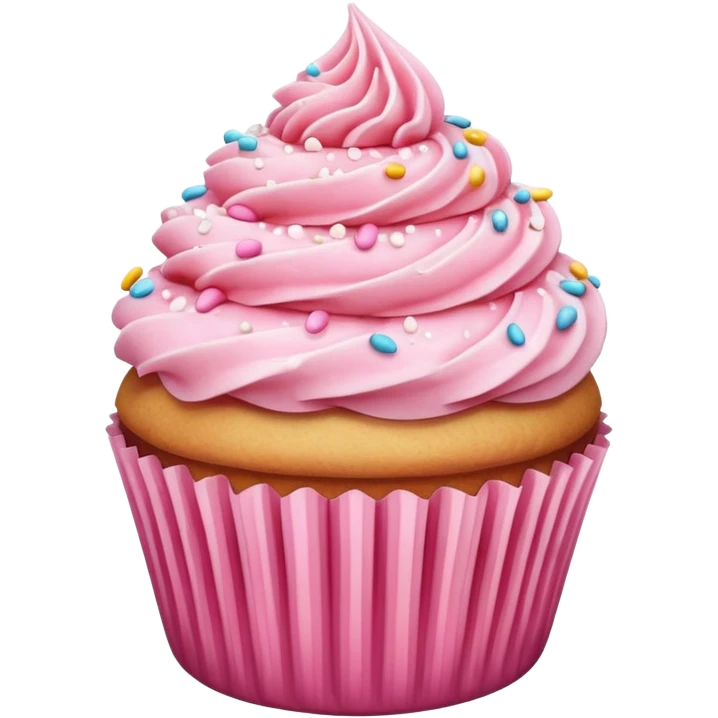 Cupcake with pink icing emoji
