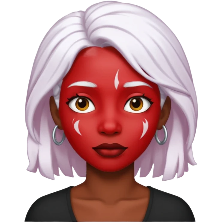 Rotkäppchen mit Schwarzer Haut und Weißen Haaren emoji