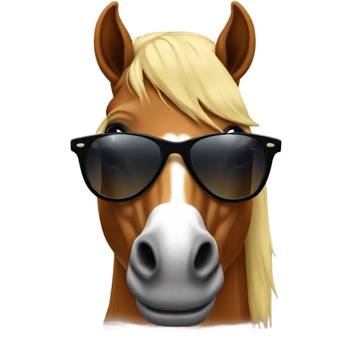 Horse with sunglasses  emoji