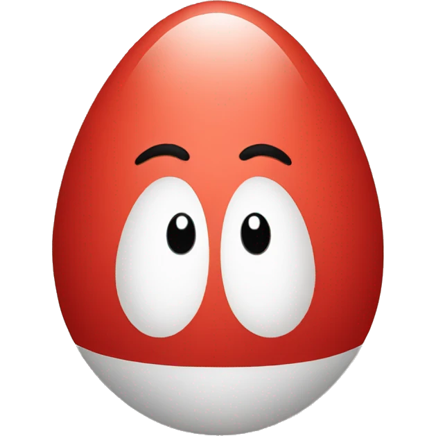 Red egg emoji
