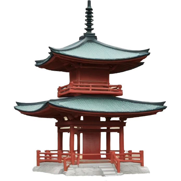 japanese pagoda with smaller top but larger bottom emoji