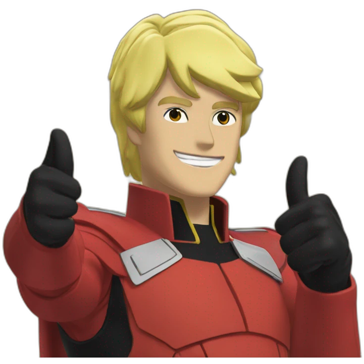 Char aznable thumbs up emoji