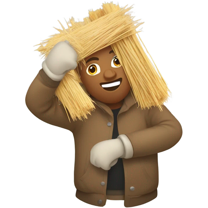 punching the hay emoji