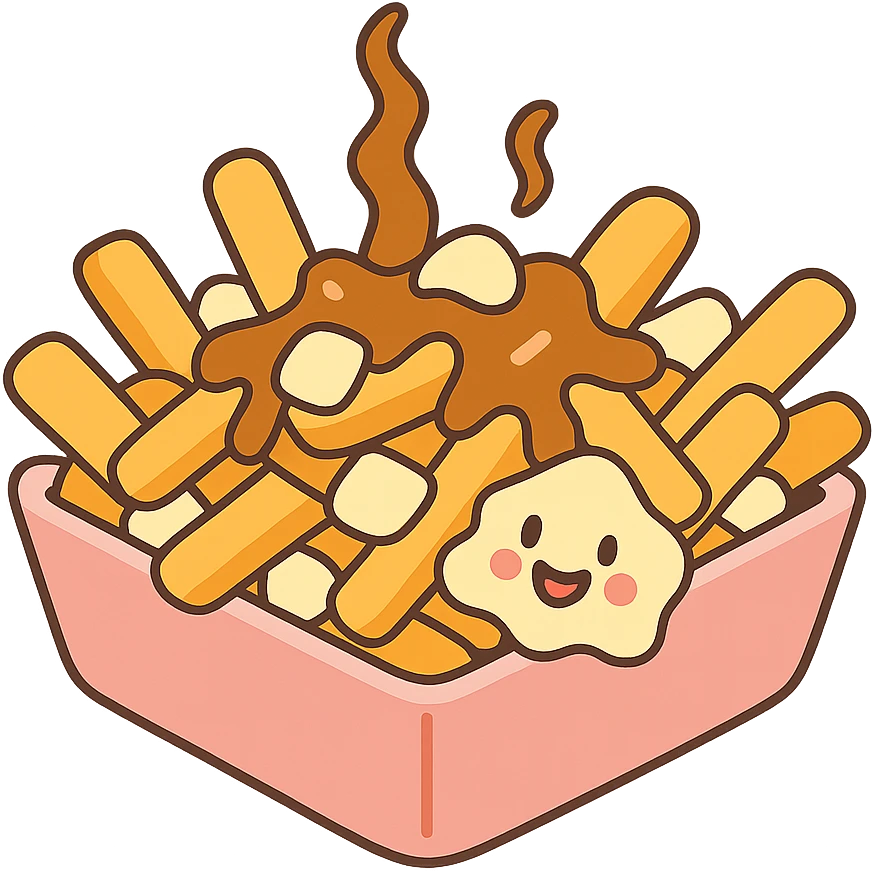 pastel toon style poutine emoji