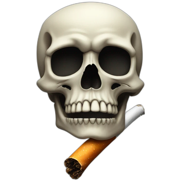 Smoking skull emoji