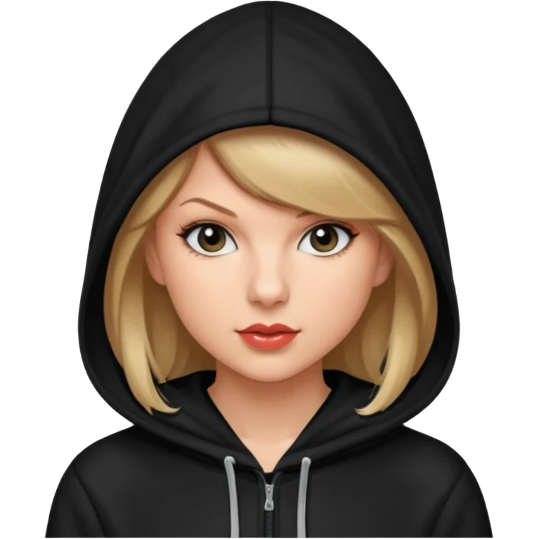 taylor swift wears black hoodie emoji