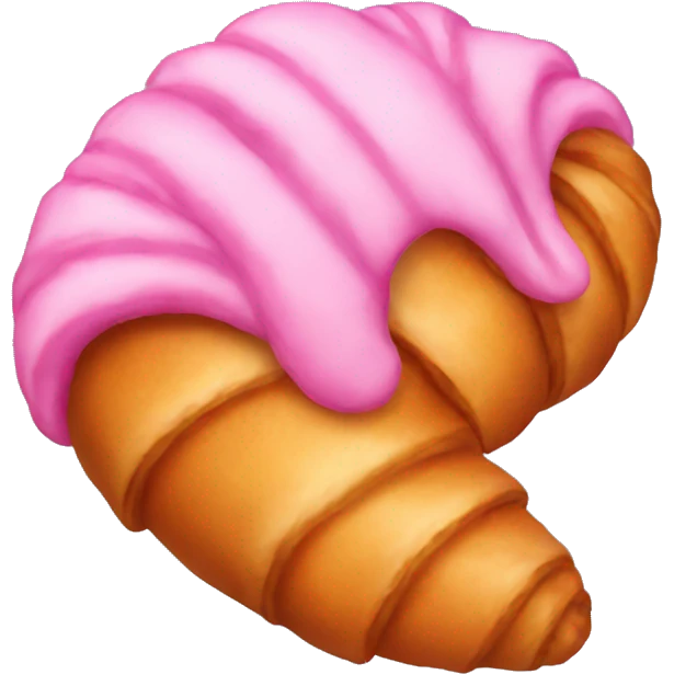 Pink croissant emoji