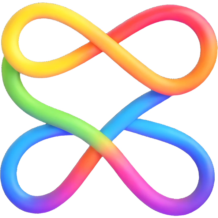 Neurodiversity symbol with rainbow infinity emoji