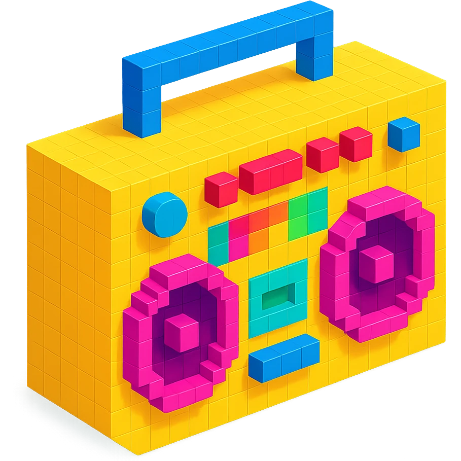 retro hip-hop boombox emoji