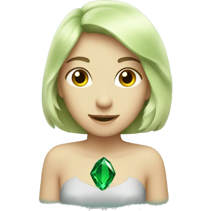 green colour gem emoji