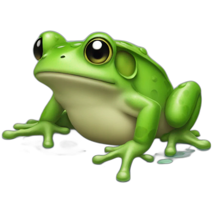 Une grenouille qui prendbain emoji