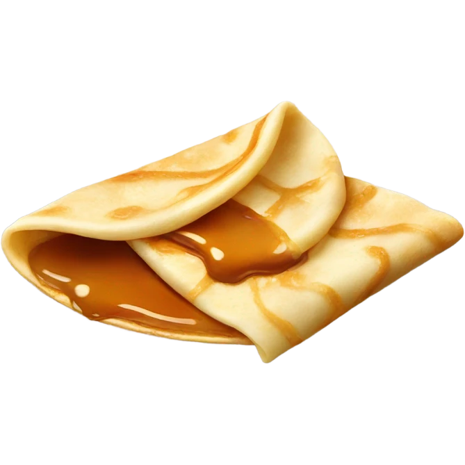 A crepe with caramel  emoji