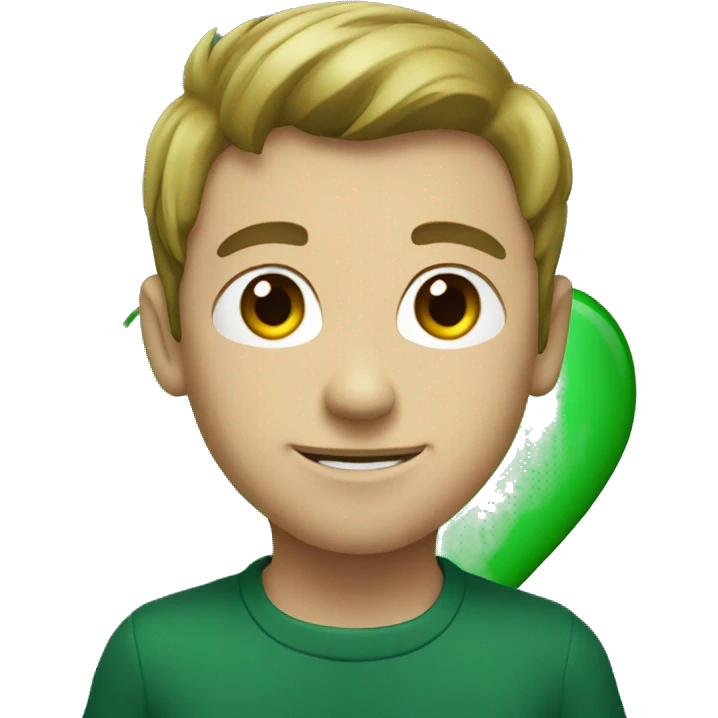 A dark green heart emoji