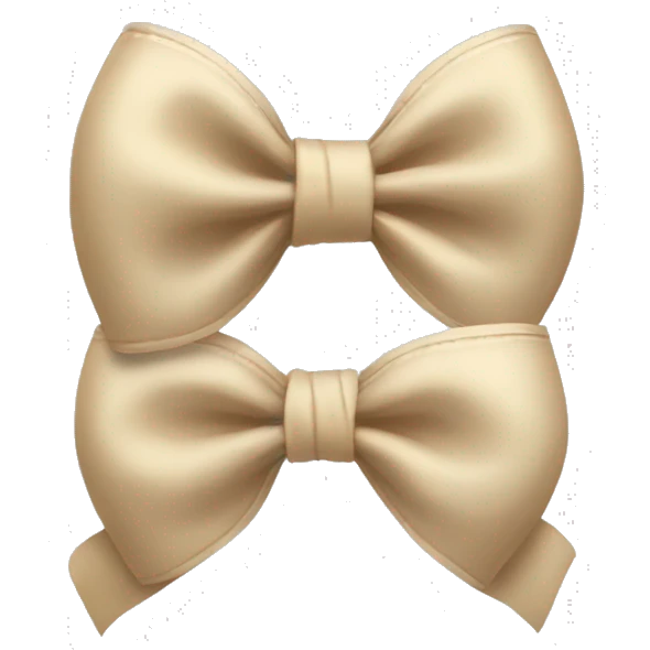 aesthetic beige bow emoji