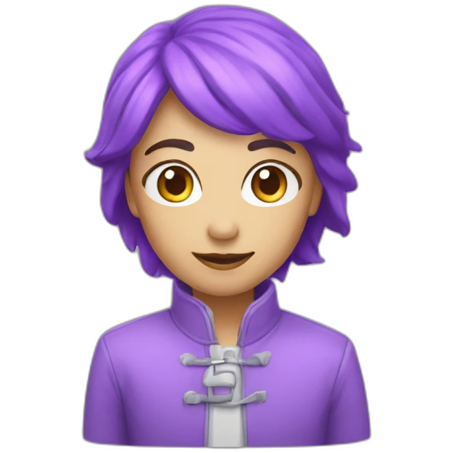 Un cœur violet emoji