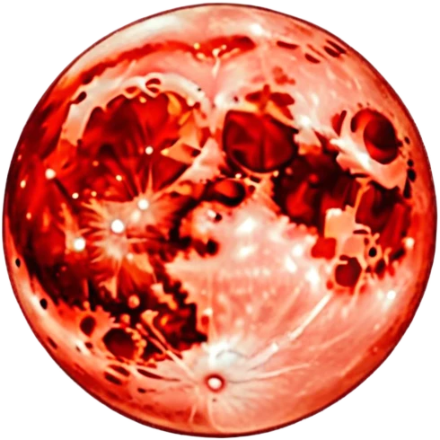 Moon red emoji