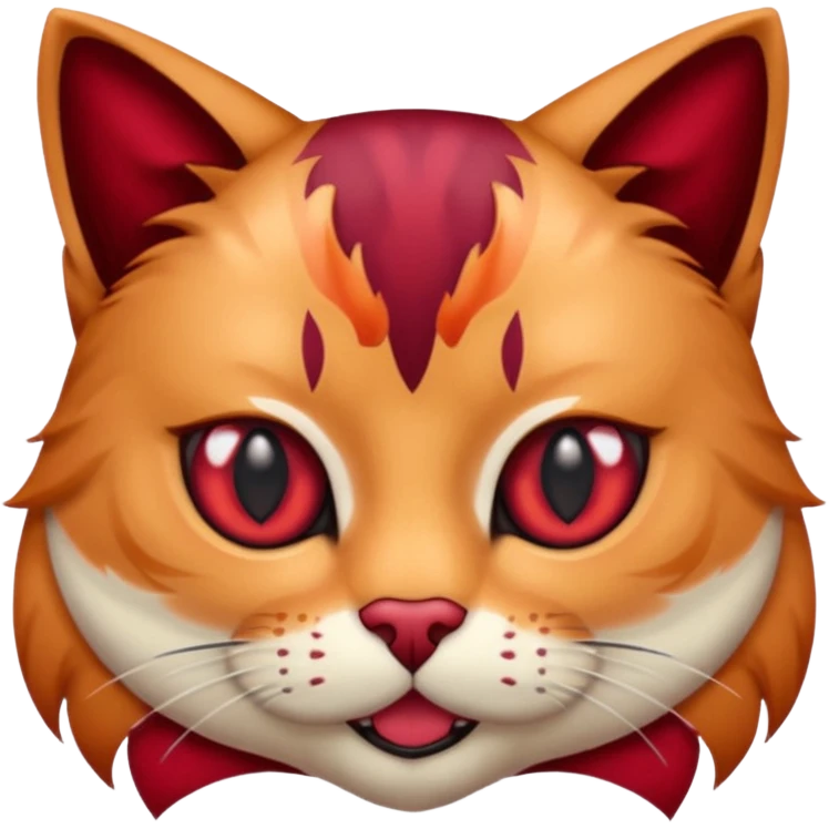 Sanguine crimson maroon burgundy carmine bloody cat emoji