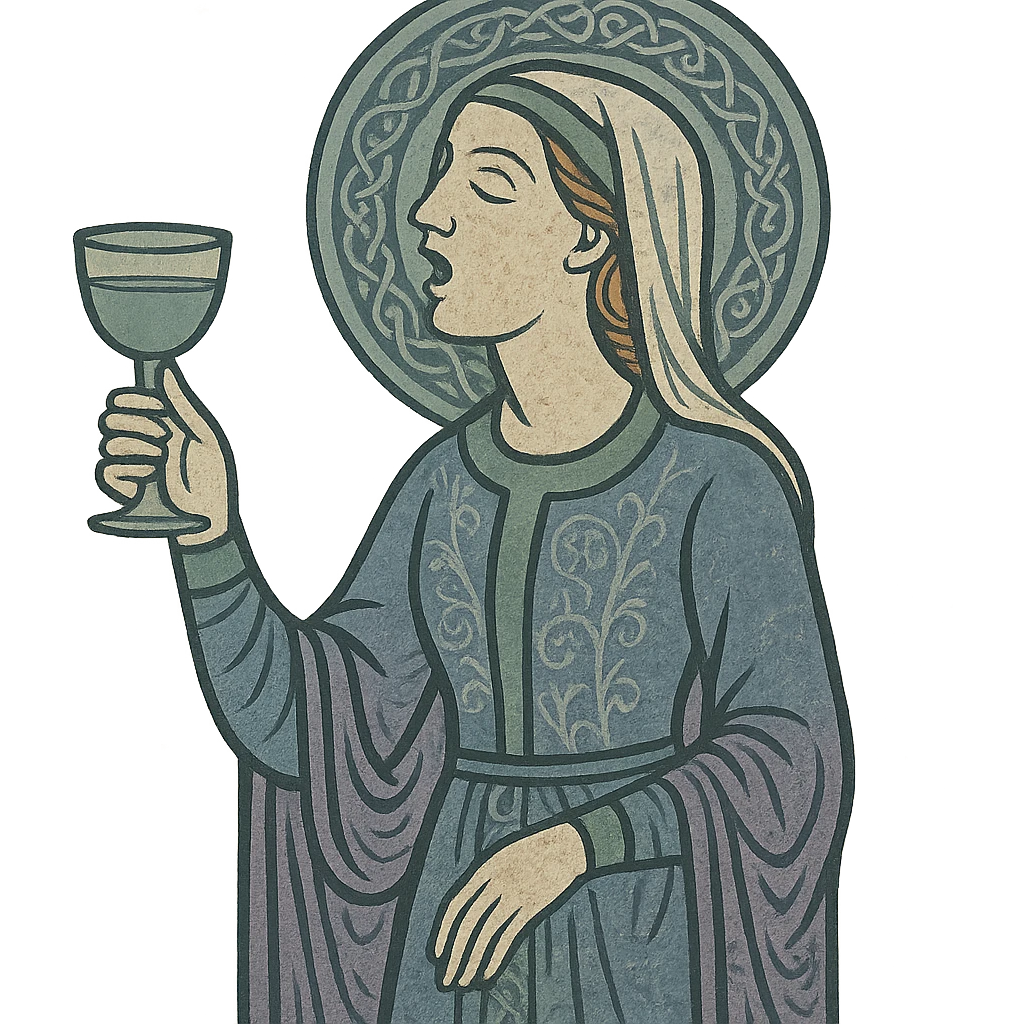 woman singing with wine glass in her hand emoji