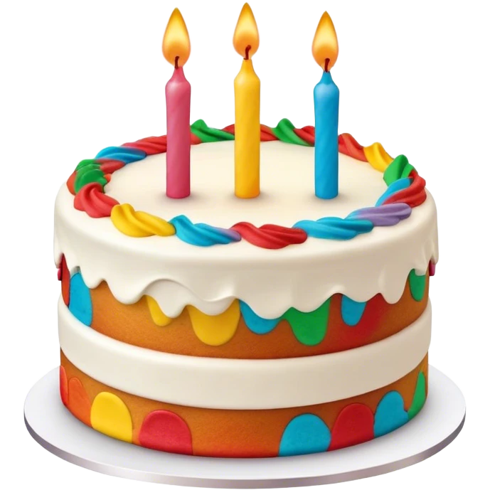 Cinematic realistic birthday cake emoji