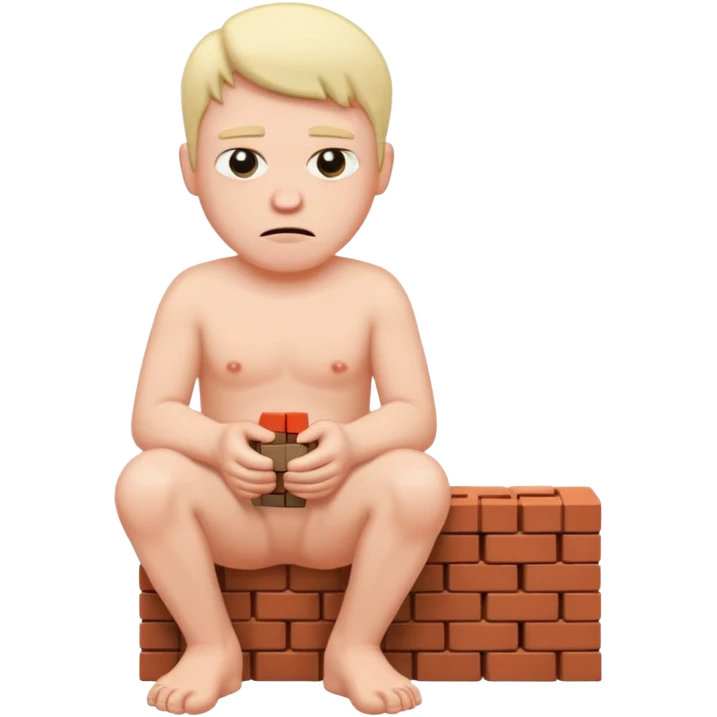 Guy pooping bricks emoji