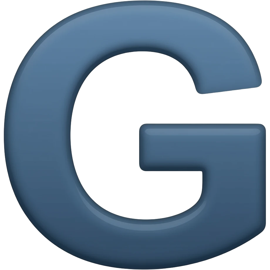 use G and 2 word, round image, color word emoji