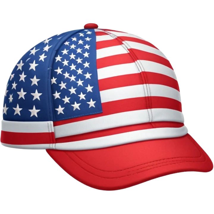 red cap the US Flag on it. Format emoji emoji
