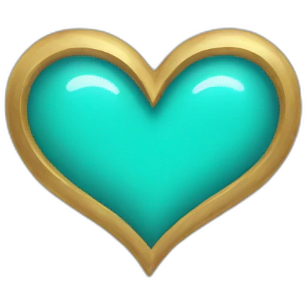 Coeur turquoise emoji