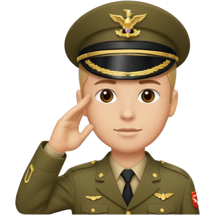 Military salute  emoji