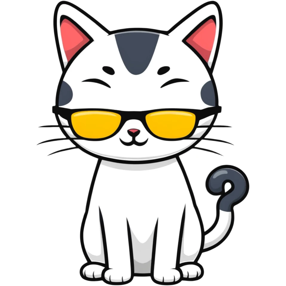 Cat with sunglasses emoji