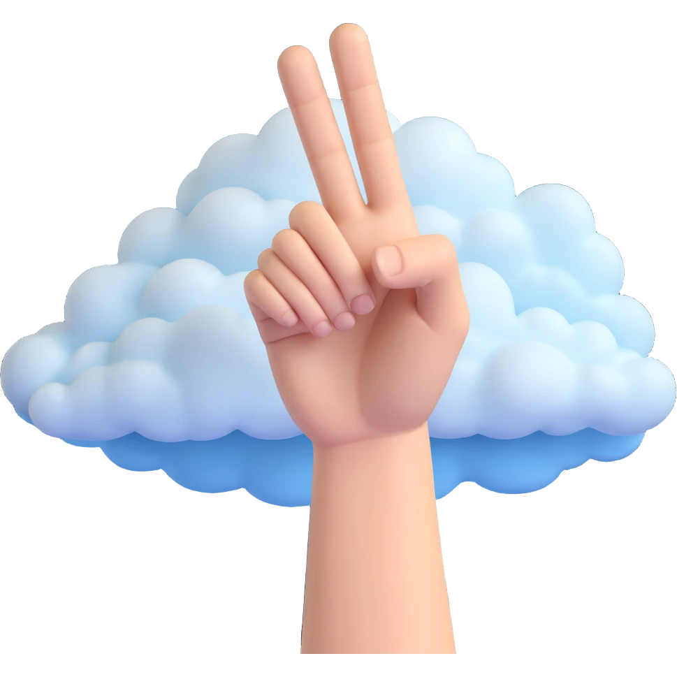 hand emerging from clouds, pointing at the viewer, inspired by the finger of god, no text emoji