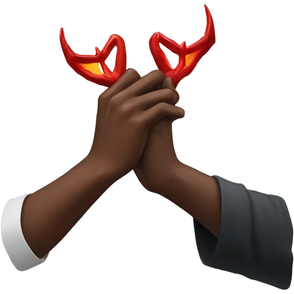 satan holding gods hand emoji
