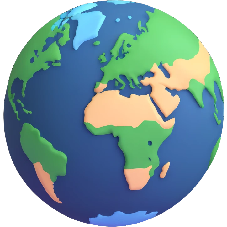 A single green leaf resting gently on the surface of the Earth, as seen from space. The planet is round with visible continents and clouds, and the leaf appears calm and symbolic. emoji