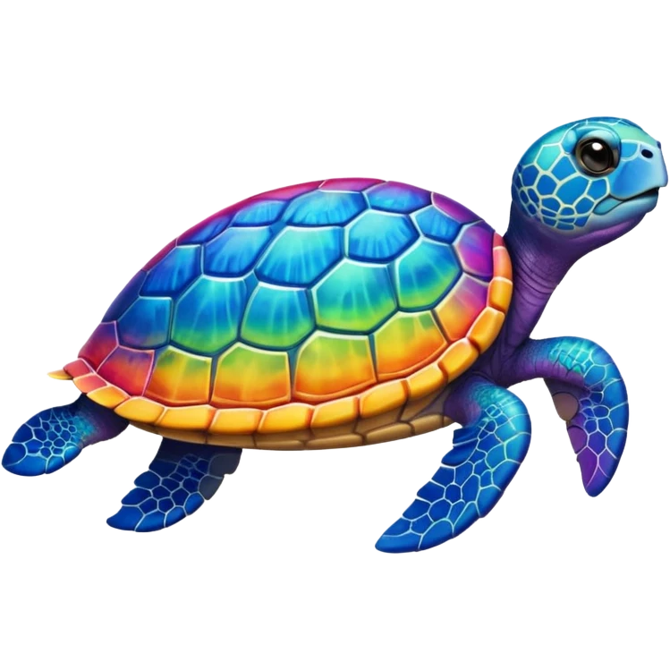 Rainbow turtle  emoji