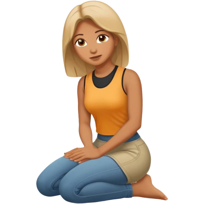 Kneeling knee woman  emoji
