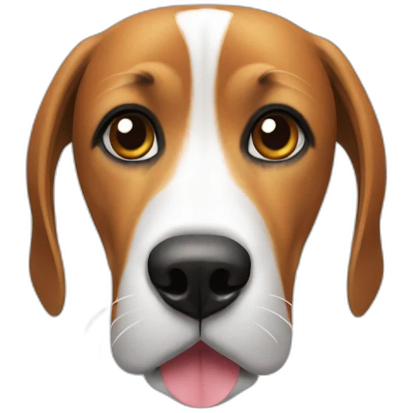 beagle face with moustache emoji