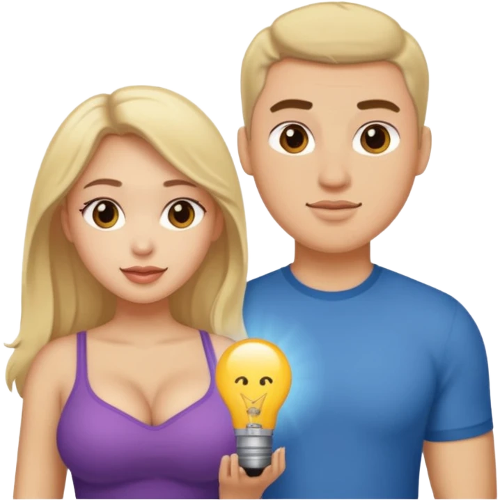 an naked girl with huge tits and naked guy emoji