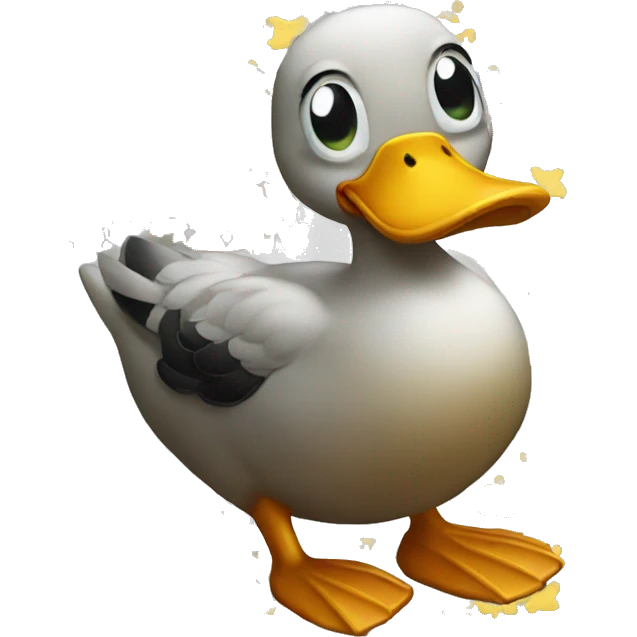 Duck playing puzzle emoji